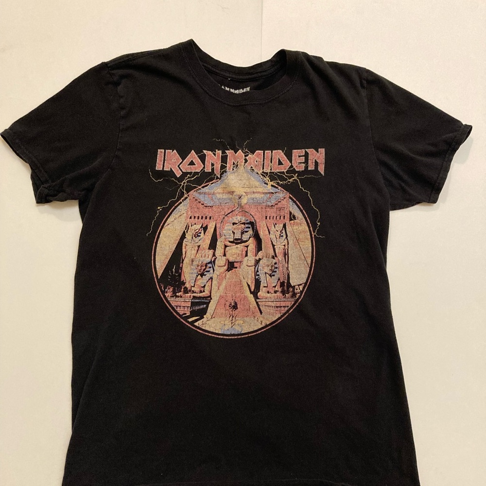 Iron Maiden faded t shirt. Adult size small
